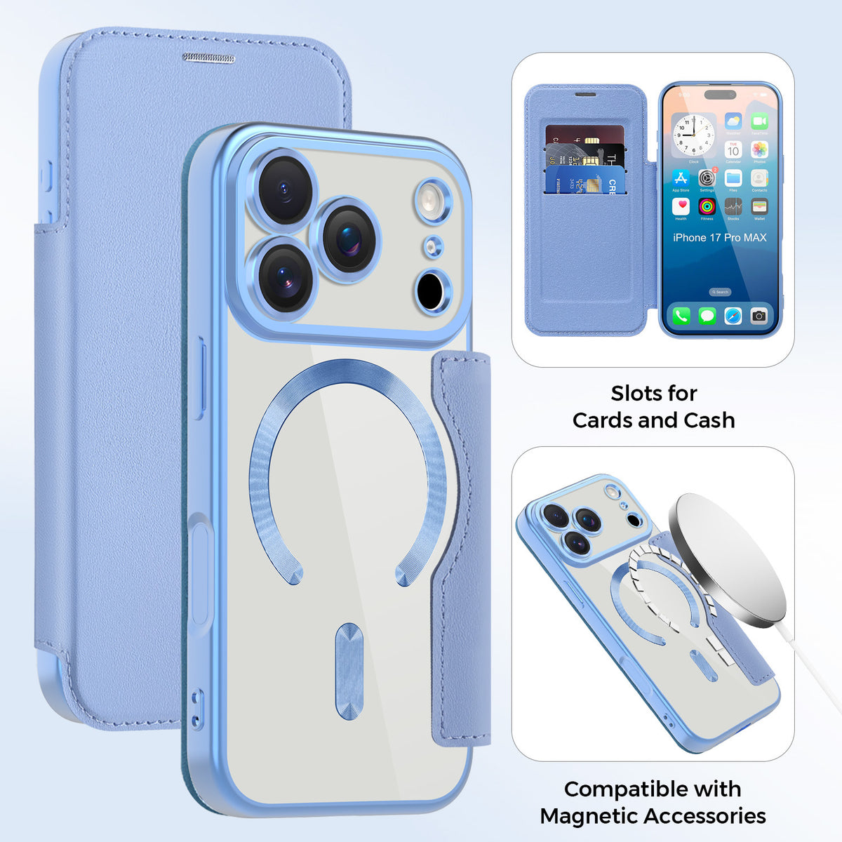 "Estuche Protector iPhone — Tapa Abatible, Resistente a Caídas