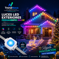 Luces LED Exteriores Permanentes RGBIC | Control App, Sincronía Musical, IP67 | Navidad