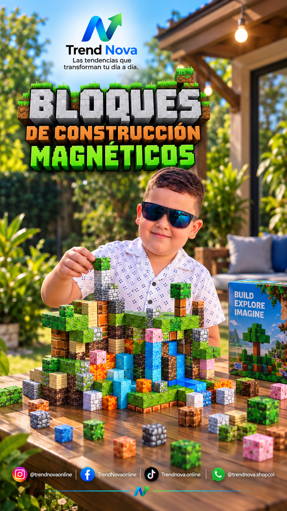 Bloques de Construcción Magnéticos STEM – Juguete Educativo DIY para Niños y Adultos