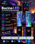 Bocina LED con Fuente de Agua Danzante – Luces Multicolor para Escritorio y Fiestas