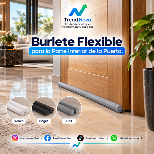 Burlete Flexible para la Parte Inferior de la Puerta, Sello contra Polvo y Viento