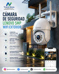 Cámara de Seguridad Lenovo 5MP WiFi Exterior – Zoom 5X, Rastreo Automático, Visión Nocturna a Color