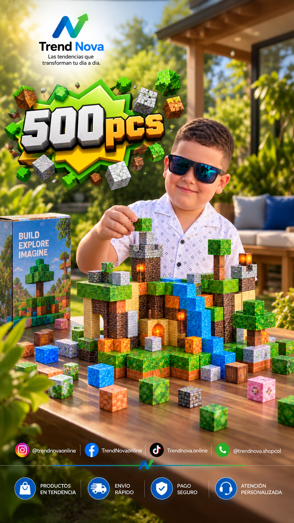 Bloques de Construcción Magnéticos STEM – Juguete Educativo DIY para Niños y Adultos