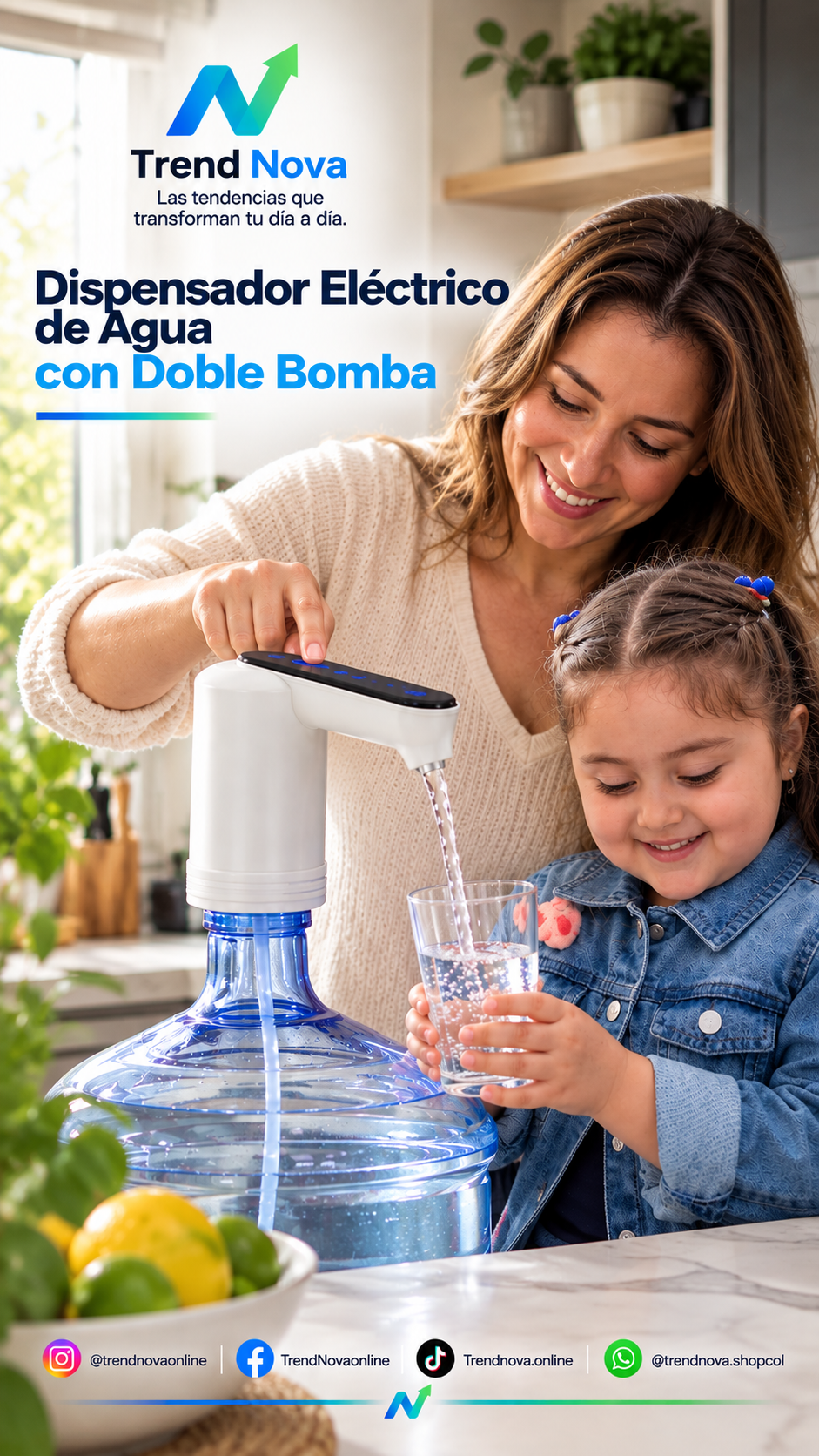 Dispensador Eléctrico de Agua con Doble Bomba