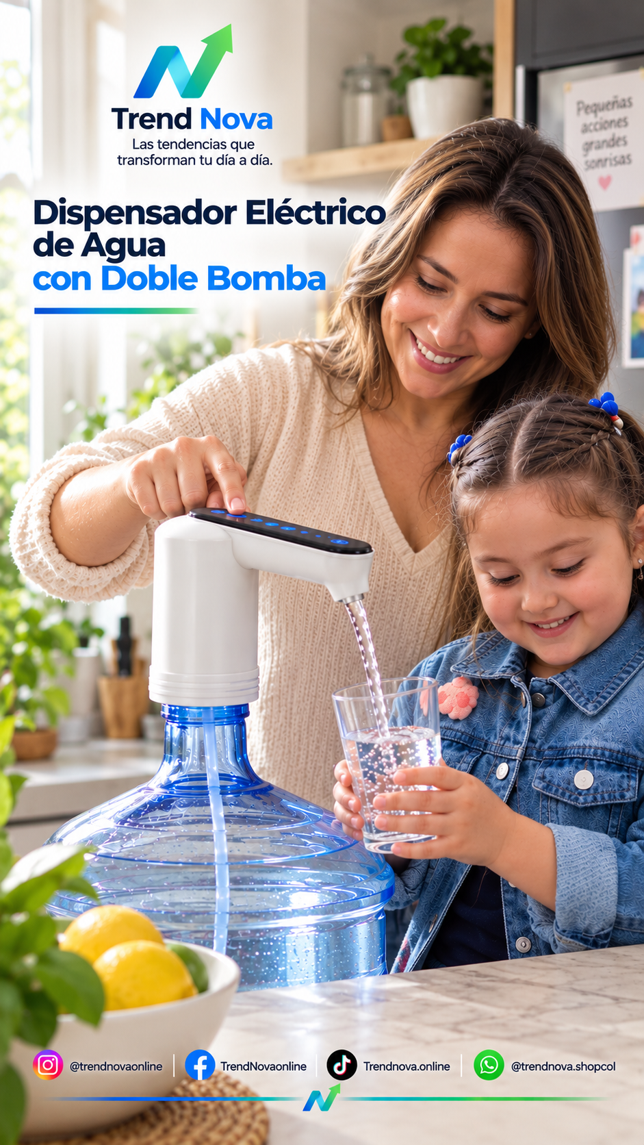 Dispensador Eléctrico de Agua con Doble Bomba