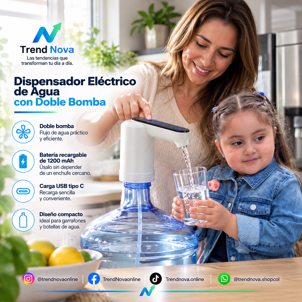 Dispensador Eléctrico de Agua con Doble Bomba