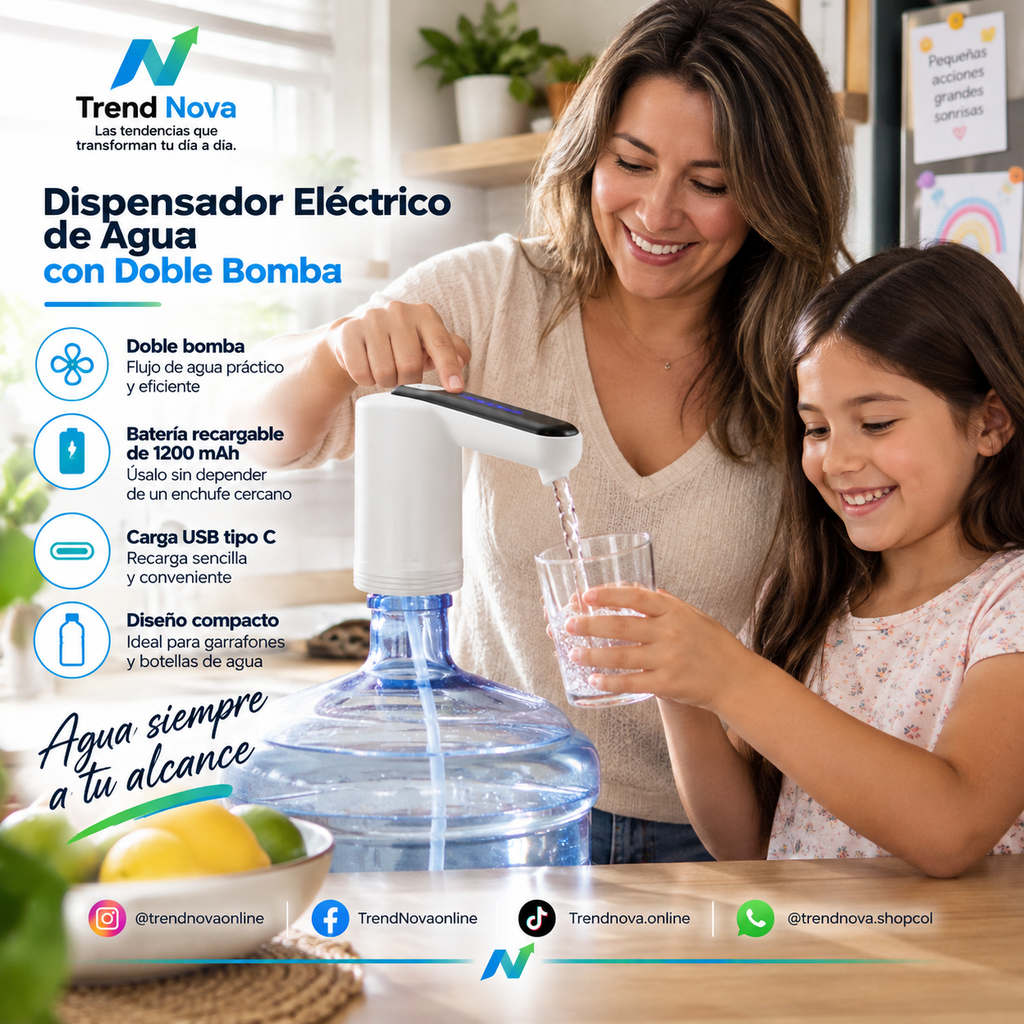 Dispensador Eléctrico de Agua con Doble Bomba