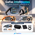 Gafas inteligentes con cámara, Bluetooth y asistente de voz