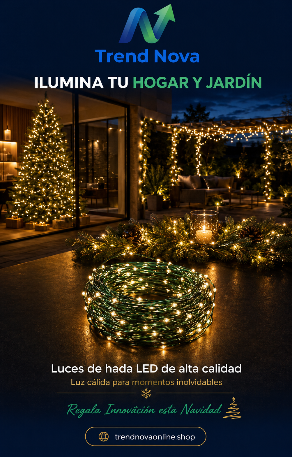 LED Christmas Fairy String Lights – Warm White & White, Multi-Length, IP44 Waterproof