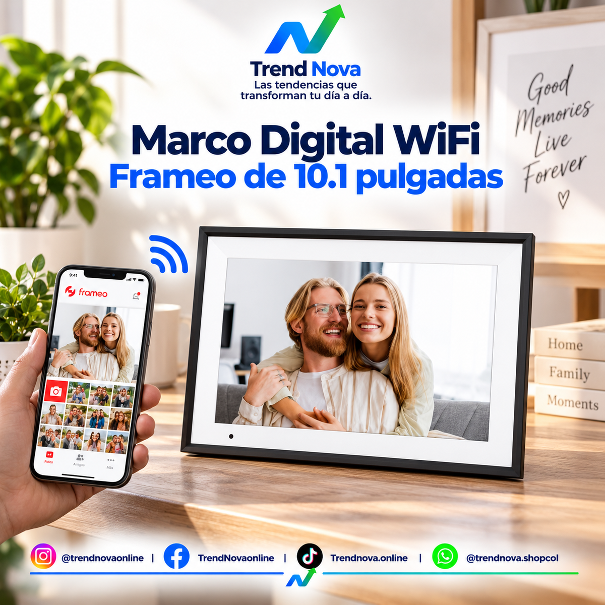 Marco Digital WiFi Frameo de 10.1 pulgadas, 32GB