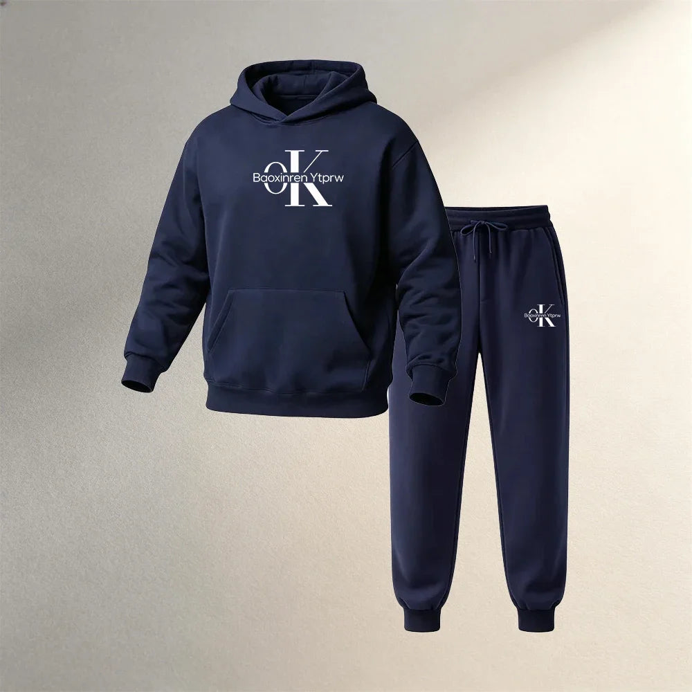 Conjunto deportivo para hombre de 2 piezas con acabado afelpado