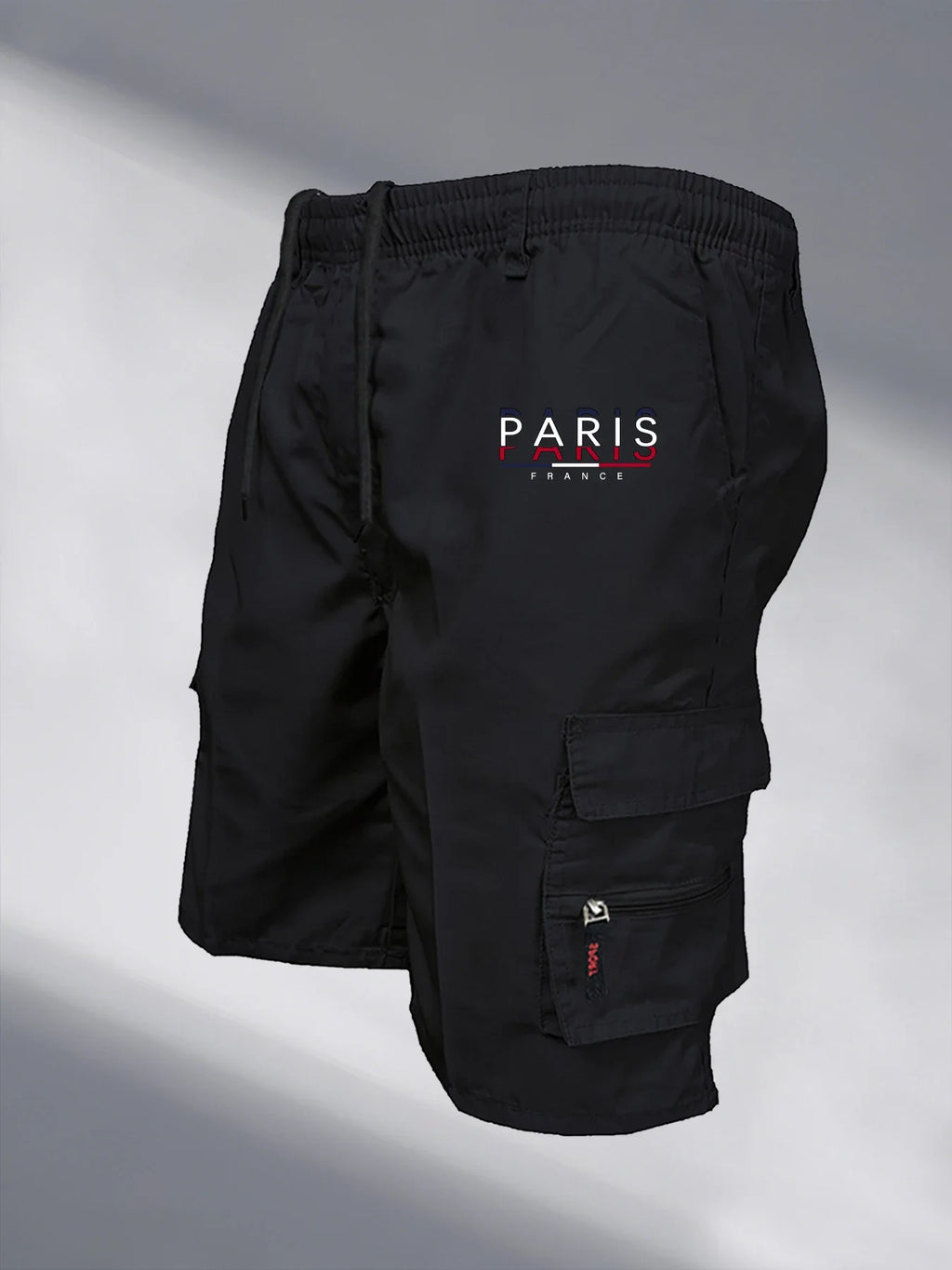 Bermudas cargo para hombre con bolsillos y cintura ajustable