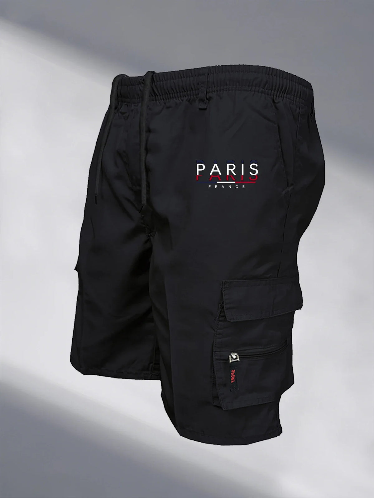 Bermudas cargo para hombre con bolsillos y cintura ajustable