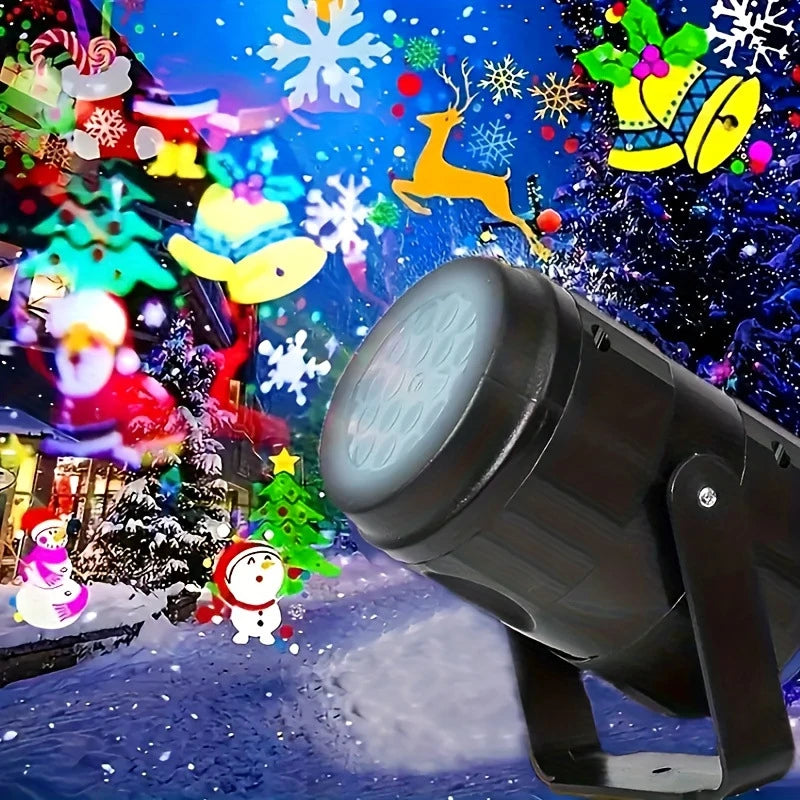 Rotating Projector Light – Christmas, Halloween & Snowflake USB Ambient Decor