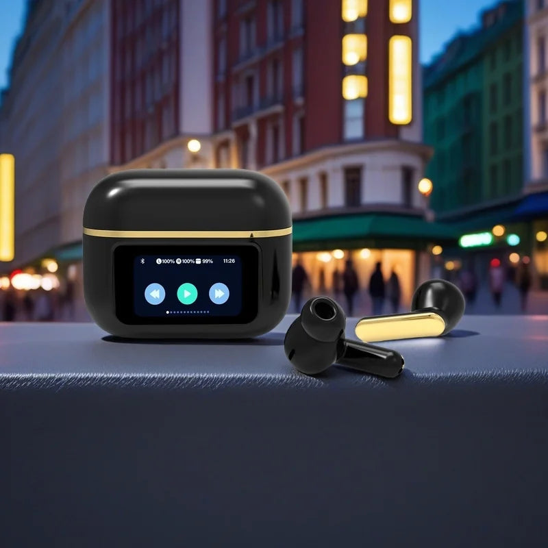 Audífonos inalámbricos Bluetooth con micrófono y estuche de carga
