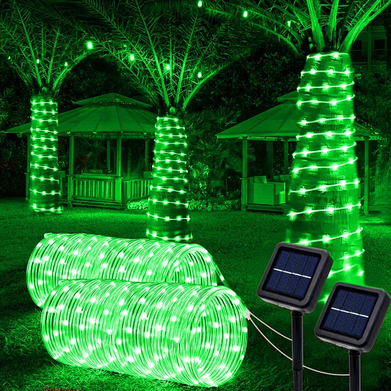 Manguera de luces LED solares para jardín y terraza