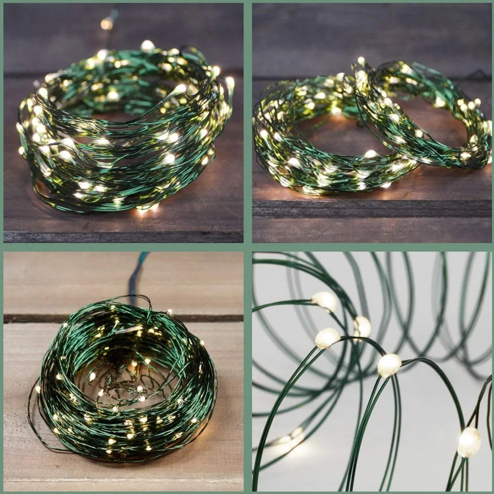 LED Christmas Fairy String Lights – Warm White & White, Multi-Length, IP44 Waterproof