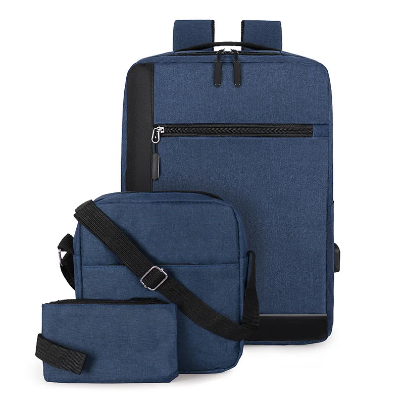 Mochila Urbana 3 en 1 — Bolso Oxford con Puerto USB, Bandolera y Neceser Incluidos