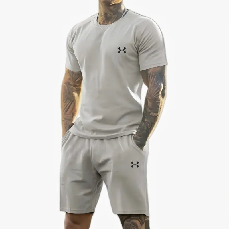 Conjunto para Hombre con Camiseta Estampada y Pantaloneta