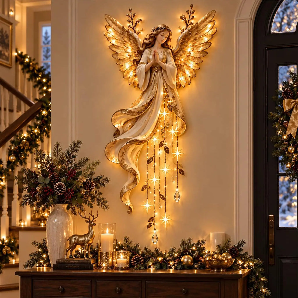 Estrella de Belén de la Fe: nacimiento iluminado para pared