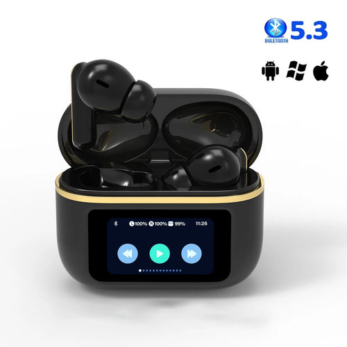 Audífonos inalámbricos Bluetooth con micrófono y estuche de carga