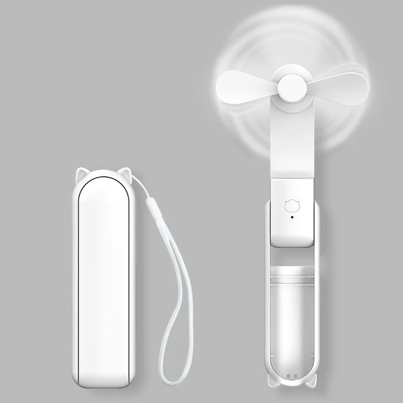Ventilador Mini Portátil Recargable por USB, Plegable y de 3 Velocidades