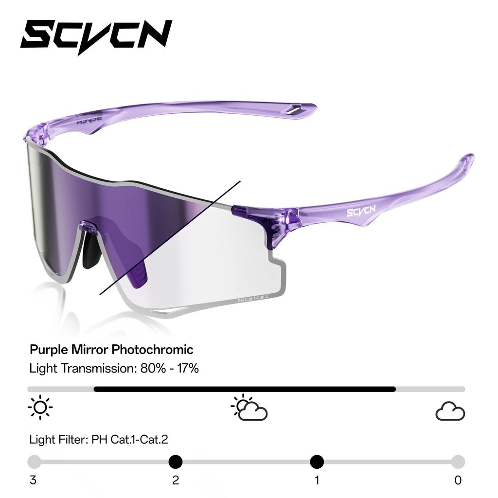 Gafas Fotocromáticas SCVCN UV400 | Running, Ciclismo y Deportes al Aire Libre | Ultralivianas Unisex