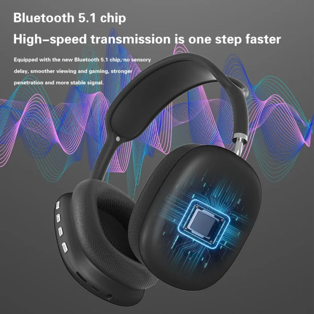 Audífonos inalámbricos Bluetooth P9 Pro Max plegables