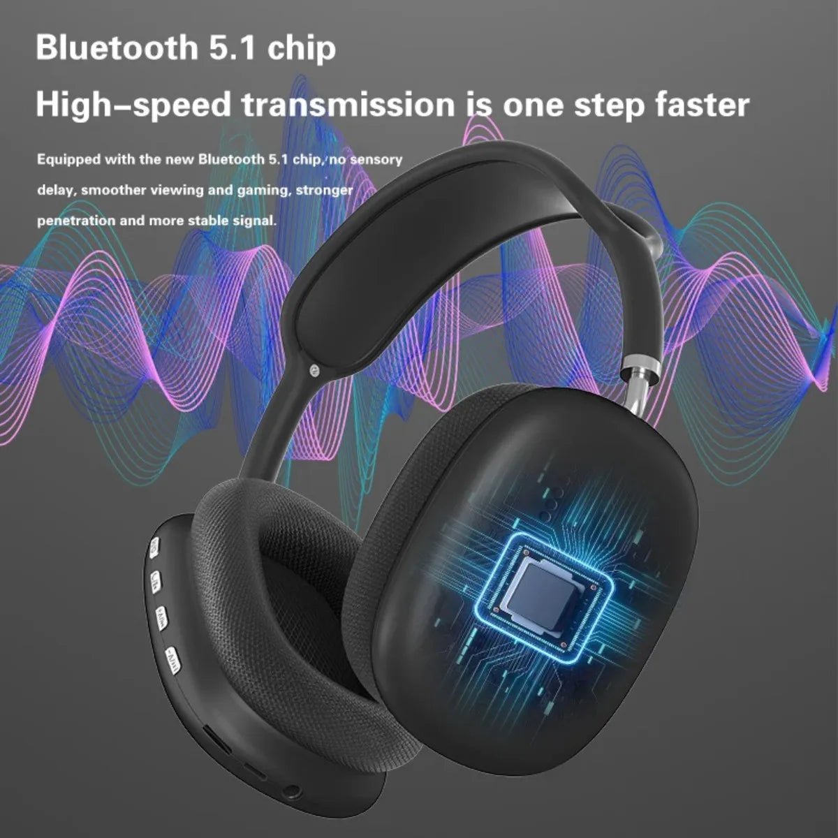 Audífonos inalámbricos Bluetooth P9 Pro Max plegables