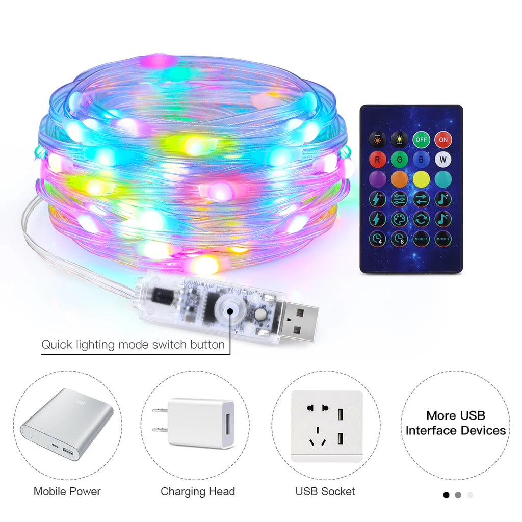 Luces LED RGBIC Dreamcolor Bluetooth – WS2812B USB IP65 Waterproof 5M-20M