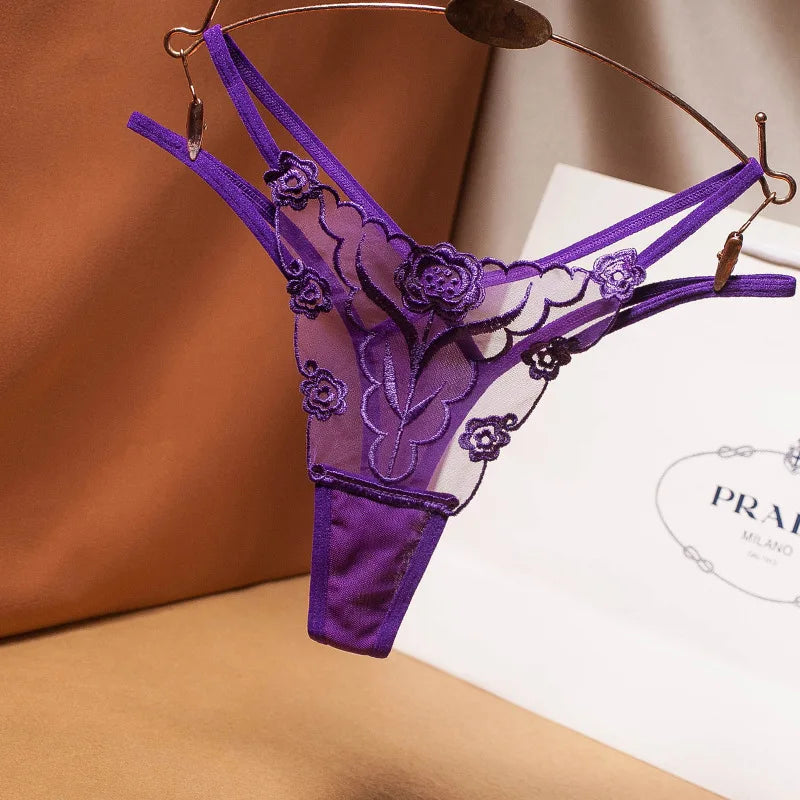Tanga de cintura baja para mujer con tiras finas