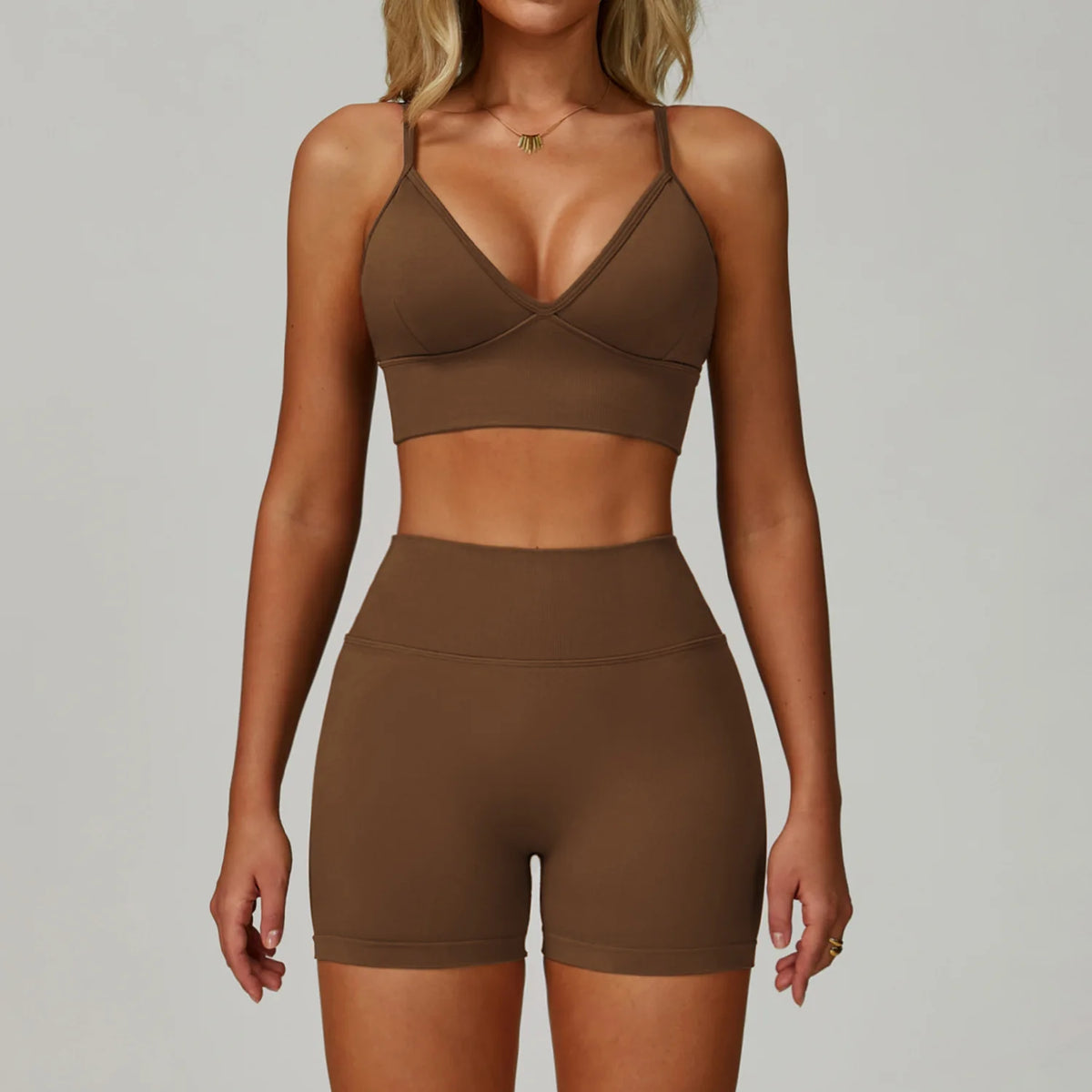 Conjunto deportivo sin costuras para mujer de 2 o 3 piezas