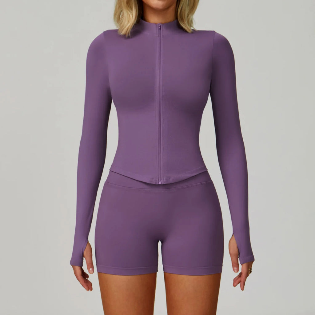 Conjunto deportivo sin costuras para mujer de 2 o 3 piezas