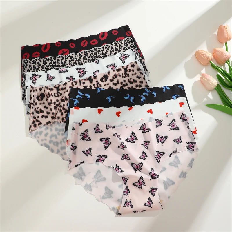 Set de 3 Panties Sin Costuras para Mujer, Tiro Alto, Estampados