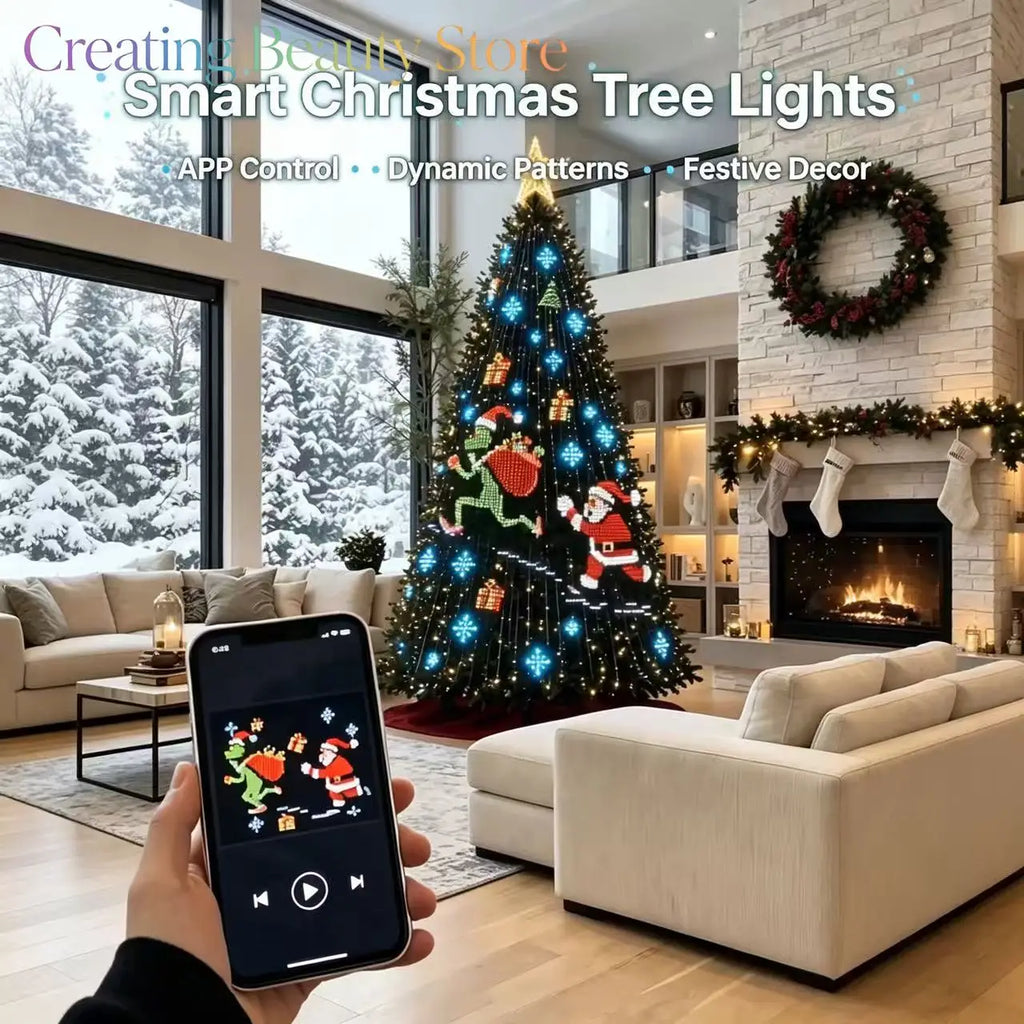 Luces LED inteligentes para árbol de Navidad de 256 o 400 luces