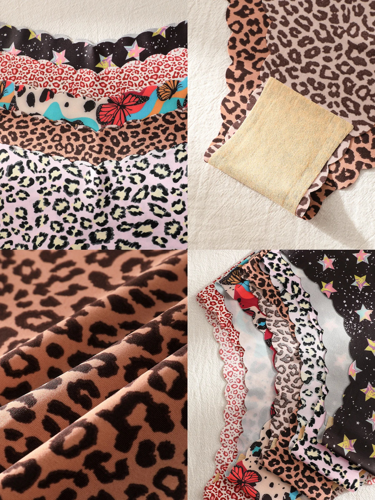 Paquete de 5 panties para mujer, lisos y estampados