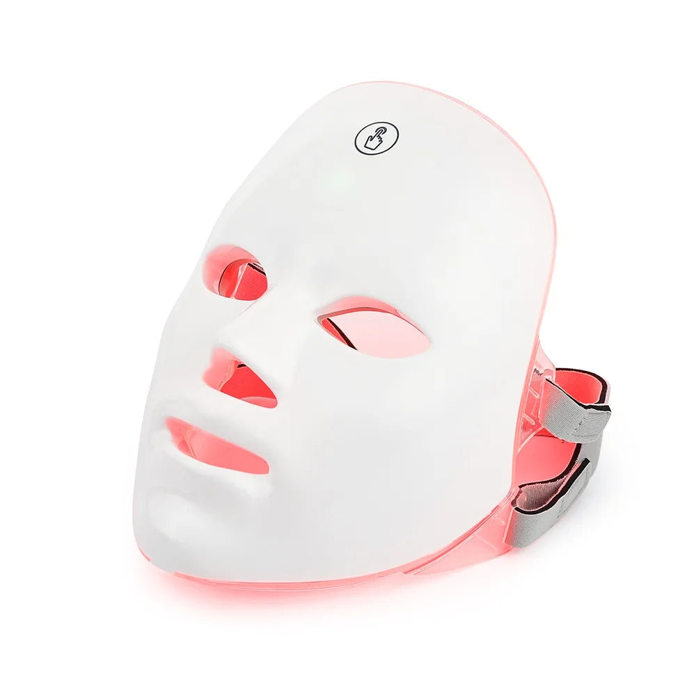 Máscara facial LED recargable de 7 colores