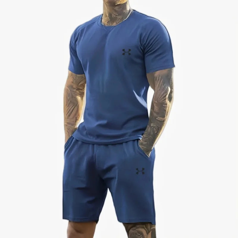 Conjunto para Hombre con Camiseta Estampada y Pantaloneta
