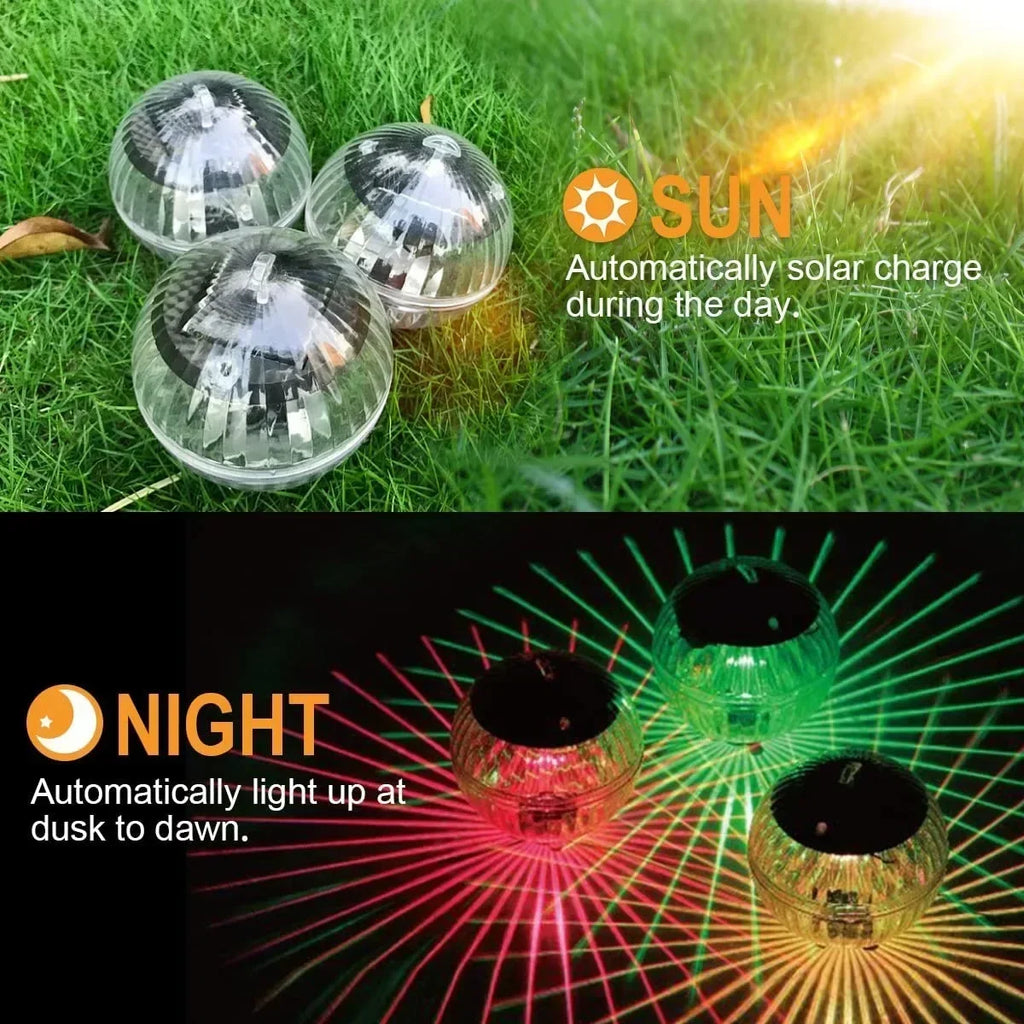 Lámparas solares LED flotantes con cambio de 7 colores