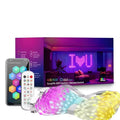 Cortina LED inteligente de 400 luces RGB con aplicación y control remoto