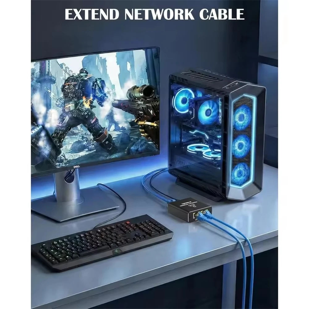 Distribuidor Ethernet RJ45 Gigabit de 2 o 4 Salidas