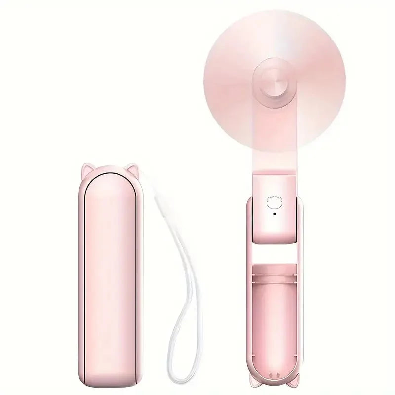 Ventilador Mini Portátil Recargable por USB, Plegable y de 3 Velocidades
