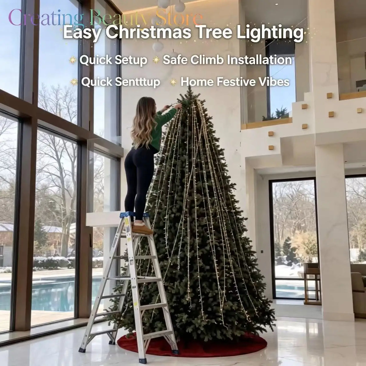 Luces LED inteligentes para árbol de Navidad de 256 o 400 luces