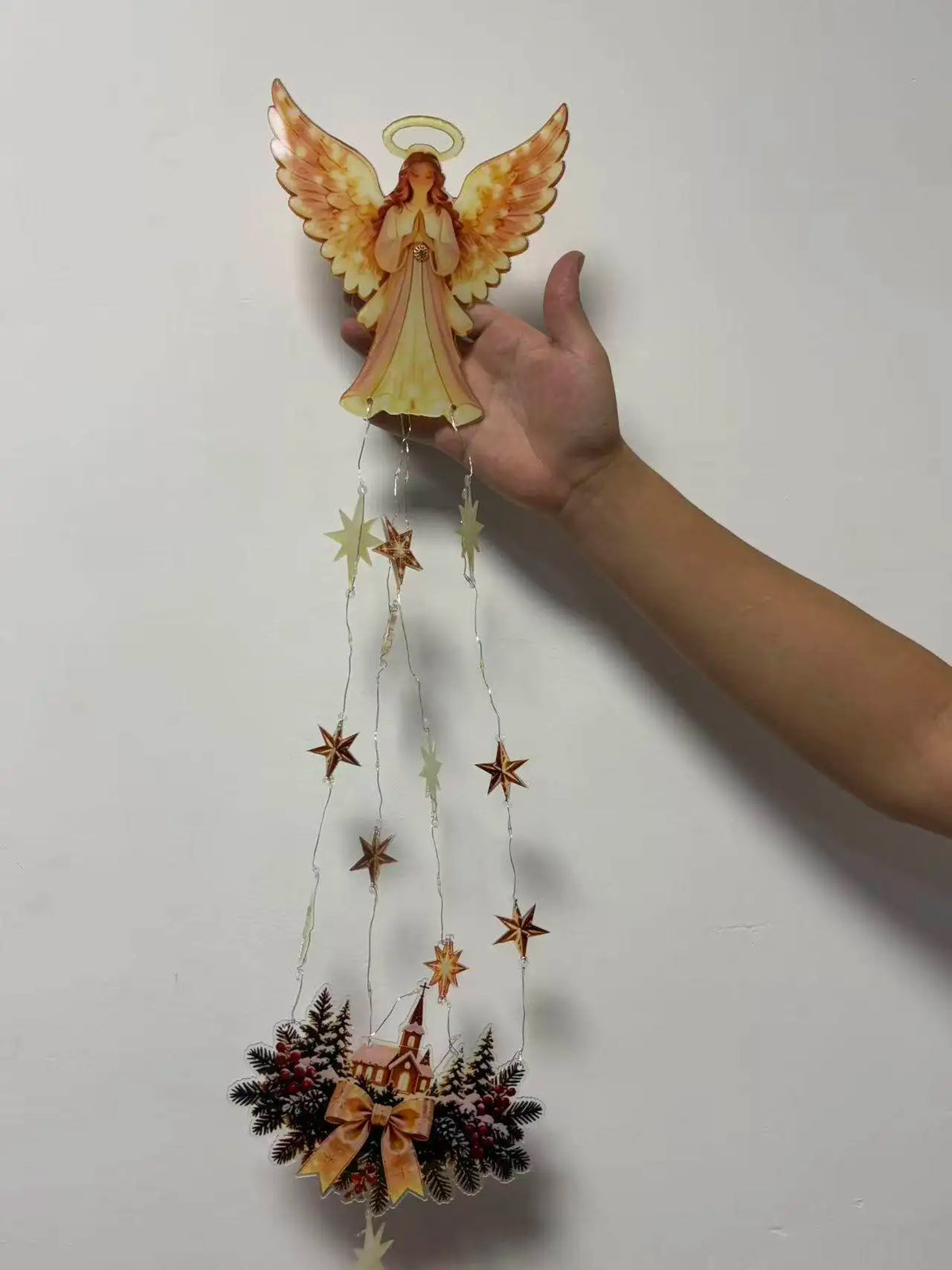 Estrella de Belén: decoración navideña de pared con nacimiento iluminado