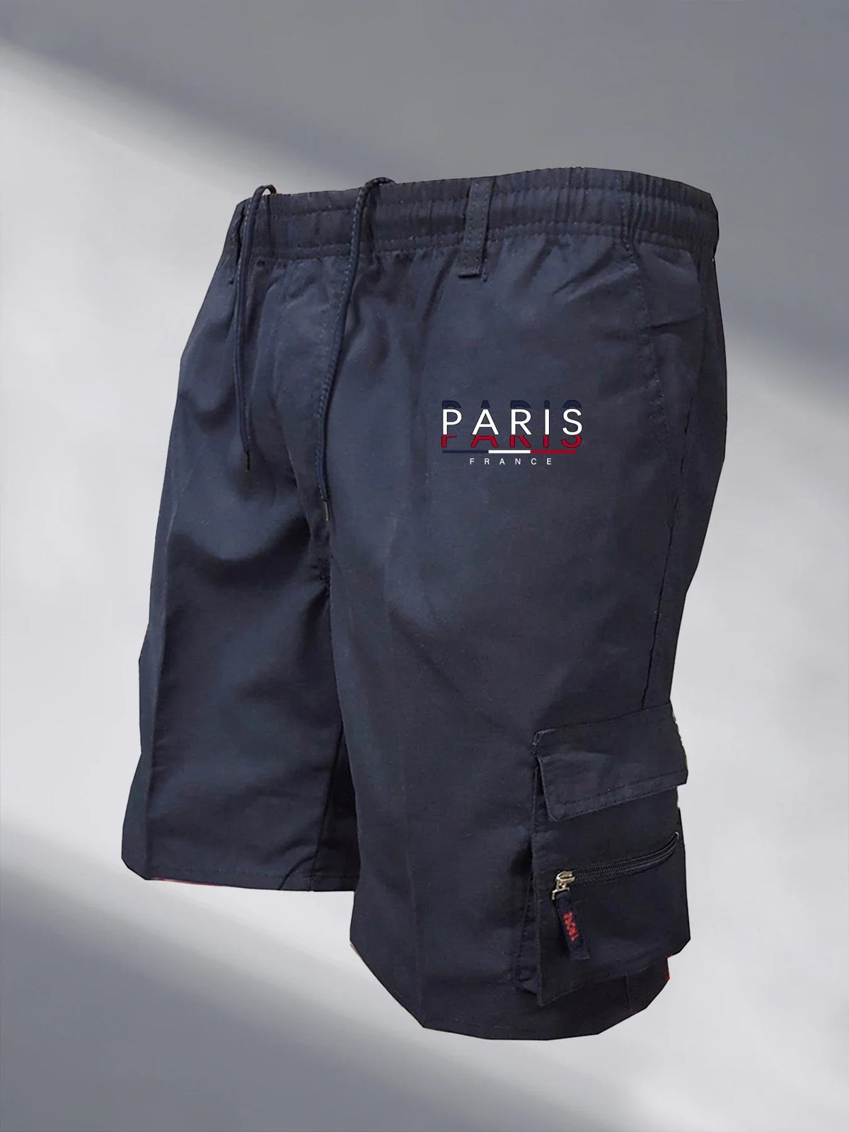 Bermudas cargo para hombre con bolsillos y cintura ajustable