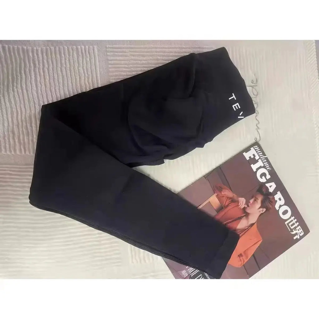 Leggings deportivos para mujer con cintura baja y efecto fruncido