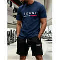 Conjunto Deportivo para Hombre con Camiseta de Manga Corta y Pantaloneta