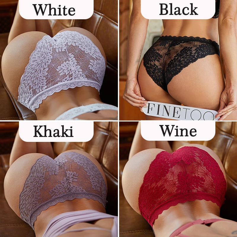 Pack de 3 Pantys de Encaje con Espalda Calada