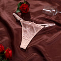 Tanga ajustable de encaje para mujer con lazo y cintura baja