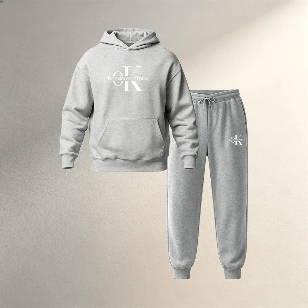 Conjunto deportivo para hombre de 2 piezas con acabado afelpado